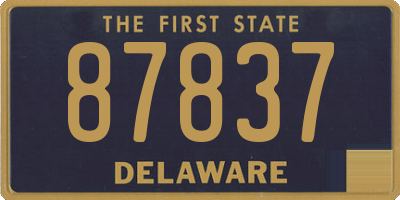 DE license plate 87837