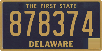DE license plate 878374