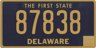 DE license plate 87838