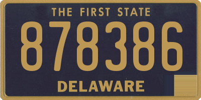 DE license plate 878386