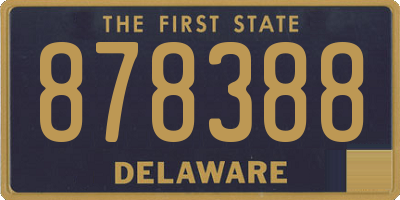 DE license plate 878388