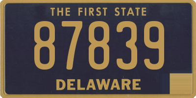 DE license plate 87839