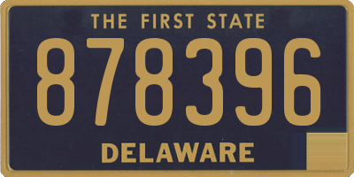 DE license plate 878396