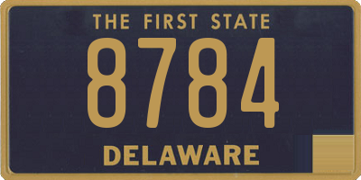 DE license plate 8784