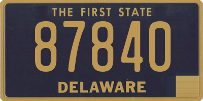 DE license plate 87840