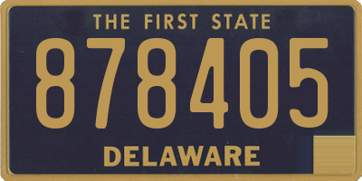 DE license plate 878405
