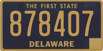 DE license plate 878407