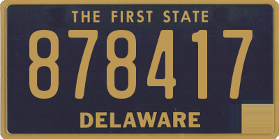 DE license plate 878417