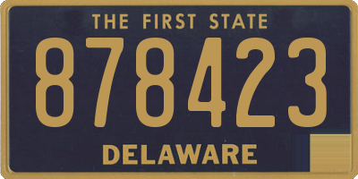 DE license plate 878423