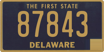 DE license plate 87843