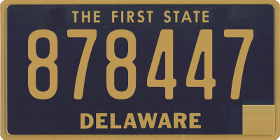 DE license plate 878447