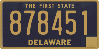 DE license plate 878451