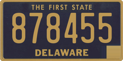 DE license plate 878455