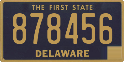 DE license plate 878456