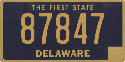 DE license plate 87847