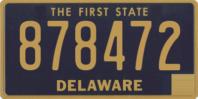 DE license plate 878472