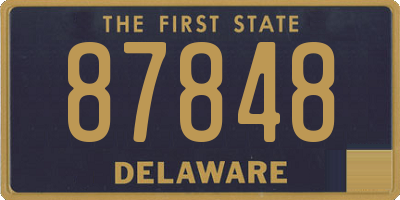 DE license plate 87848