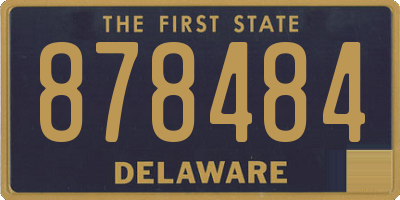 DE license plate 878484