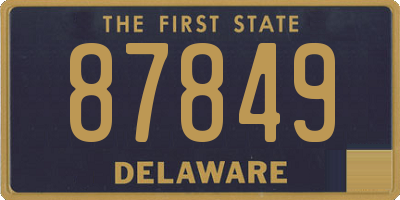 DE license plate 87849