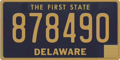 DE license plate 878490