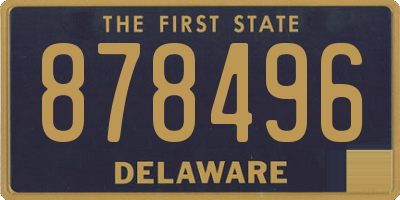 DE license plate 878496