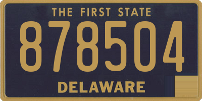 DE license plate 878504