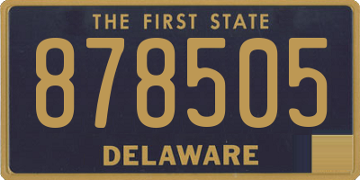 DE license plate 878505