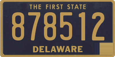 DE license plate 878512