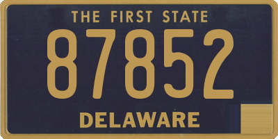 DE license plate 87852