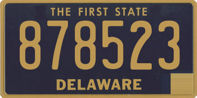 DE license plate 878523