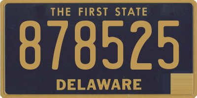 DE license plate 878525