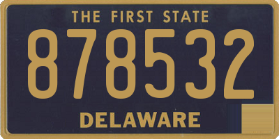 DE license plate 878532