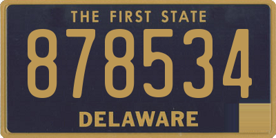 DE license plate 878534
