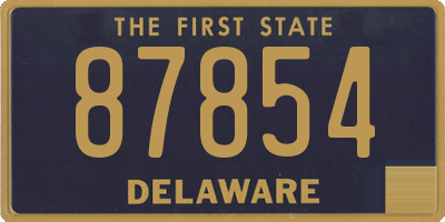 DE license plate 87854