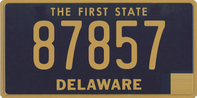 DE license plate 87857