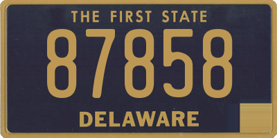 DE license plate 87858