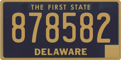 DE license plate 878582