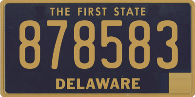DE license plate 878583