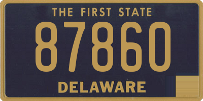 DE license plate 87860