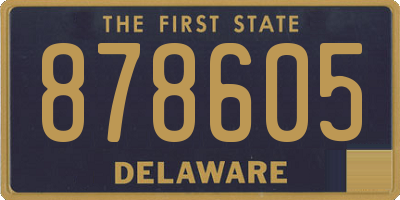 DE license plate 878605