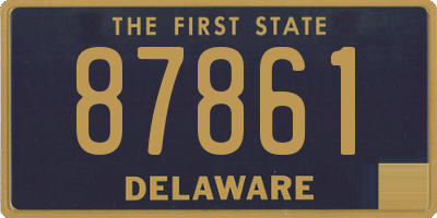 DE license plate 87861