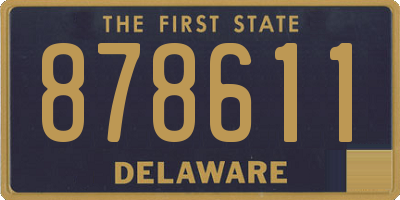 DE license plate 878611