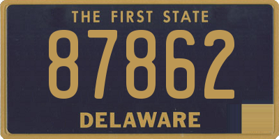 DE license plate 87862