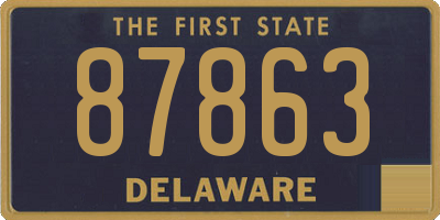 DE license plate 87863
