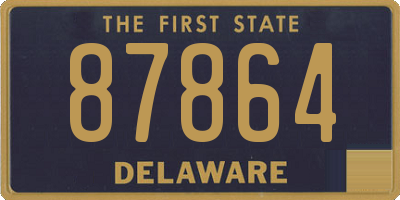 DE license plate 87864