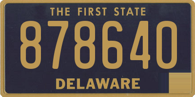 DE license plate 878640