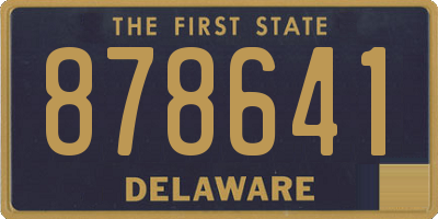 DE license plate 878641