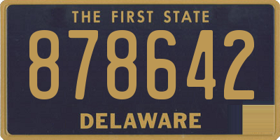 DE license plate 878642