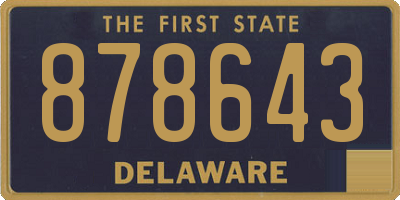 DE license plate 878643