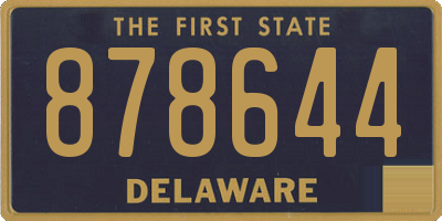 DE license plate 878644